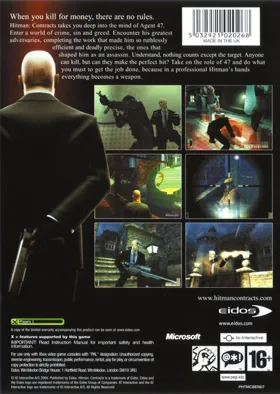 Hitman Contracts (USA) box cover back